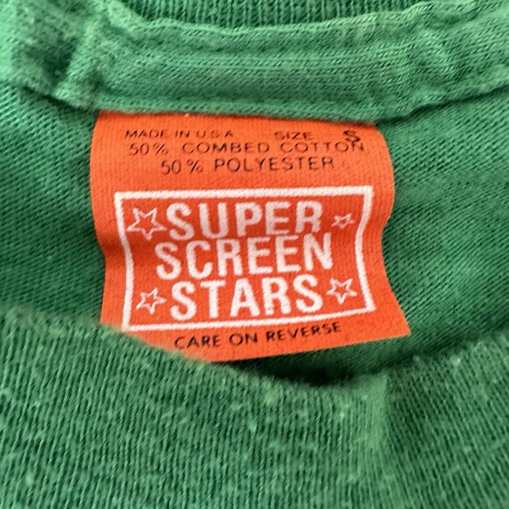 VTG 1982 Shamrock Run Shirt Super Screen Stars Men’s Small Green St Patricks Day - Picture 3 of 7